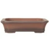 Bonsaischale 26x20.5x6.5cm Antik-Braun Rechteckig Unglasiert