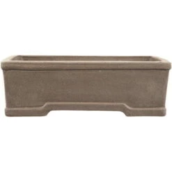 Bonsaischale 26x19x8.5cm Grau Rechteckig Unglasiert