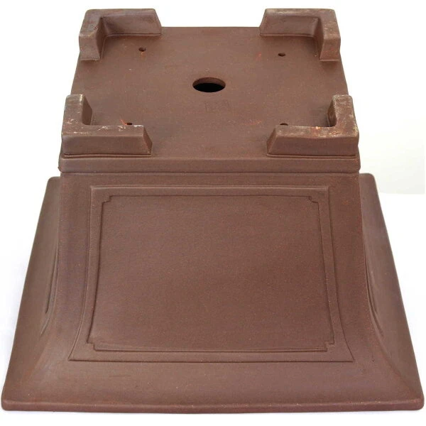 Bonsaischale 35x35x22.5cm Braun Quadratisch Unglasiert 4 Bonsaischale 35x35x22.5cm Braun Quadratisch Unglasiert – Bild 2