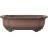 Bonsaischale 40x30.5x12.5cm Antik-Braun Lotusförmig Unglasiert -Pflanzen-Bonsai-Shop h40 908 ab