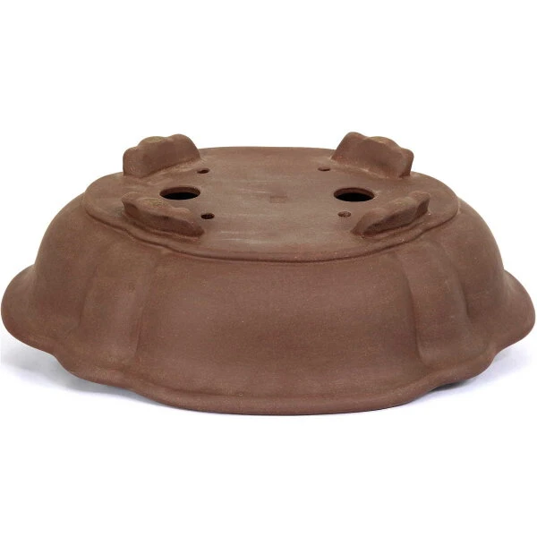 Bonsaischale 44x37x12.5cm Braun Lotusförmig Unglasiert 4 Bonsaischale 44x37x12.5cm Braun Lotusförmig Unglasiert – Bild 2