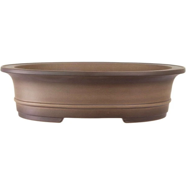 Bonsaischale 46.5x37.5x12.5cm Antik-Grau Oval Unglasiert 3 Bonsaischale 46.5x37.5x12.5cm Antik-Grau Oval Unglasiert
