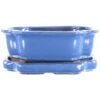 Bonsaischale Mit Untersetzer 20.5x16x7cm Blau Sonstige Form Glasiert 2 Bonsaischale Mit Untersetzer 20.5x16x7cm Blau Sonstige Form Glasiert -Pflanzen-Bonsai-Shop n21 821 bl