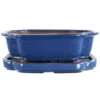 Bonsaischale Mit Untersetzer 25x20x8cm Blau Sonstige Form Glasiert 2 Bonsaischale Mit Untersetzer 25x20x8cm Blau Sonstige Form Glasiert -Pflanzen-Bonsai-Shop n25 821 bl
