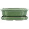Bonsaischale Mit Untersetzer 25x20x8cm Hellgrün Sonstige Form Glasiert 1 Bonsaischale Mit Untersetzer 25x20x8cm Hellgrün Sonstige Form Glasiert -Pflanzen-Bonsai-Shop n25 821 hg