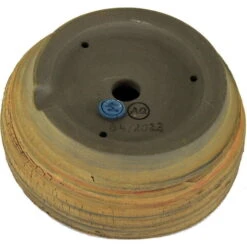 Bonsaischale 16x16x6.5cm Hellbraun Rund Unglasiert -Pflanzen-Bonsai-Shop p16ru23064a3