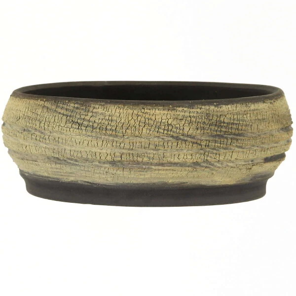 Bonsaischale 18.5x18.5x6.5cm Beige Rund Unglasiert 4 Bonsaischale 18.5x18.5x6.5cm Beige Rund Unglasiert – Bild 2