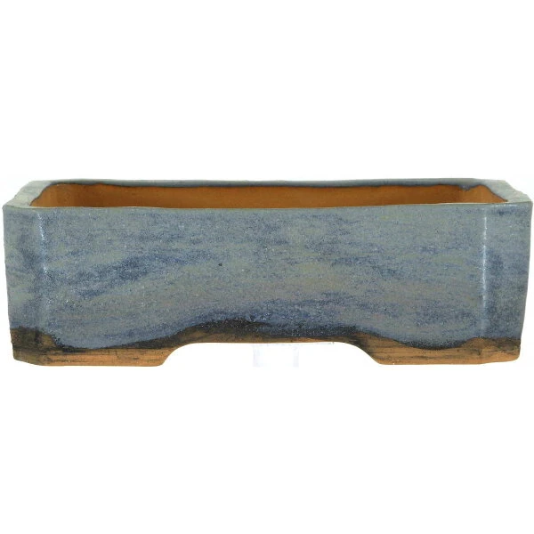 Bonsaischale 23x17.5x7cm Stahlblau Achteckig Glasiert 4 Bonsaischale 23x17.5x7cm Stahlblau Achteckig Glasiert – Bild 2