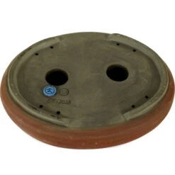 Bonsaischale 26.5x21x6cm Rotbraun Oval Unglasiert -Pflanzen-Bonsai-Shop p27ov23055a3