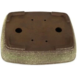 Bonsaischale 29x23x6.5cm Gelbbraun Rechteckig Unglasiert -Pflanzen-Bonsai-Shop p29re x0083