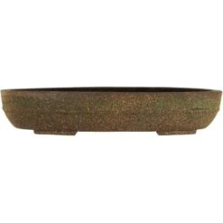 Bonsaischale 39x28.5x7.5cm Braun Oval Unglasiert