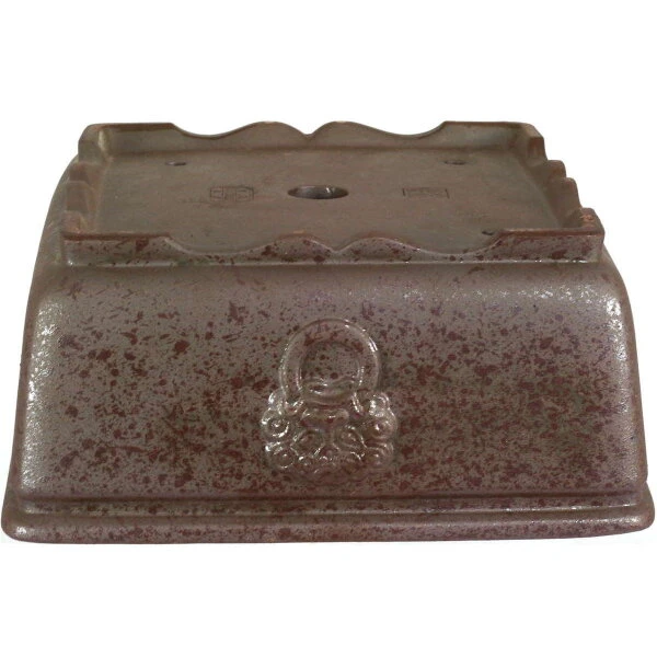 Bonsaischale 20.5x20.5x9cm Dunkelbraun Quadratisch Unglasiert 4 Bonsaischale 20.5x20.5x9cm Dunkelbraun Quadratisch Unglasiert – Bild 2