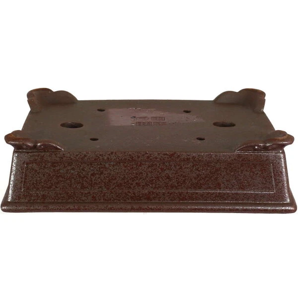 Bonsaischale 24.5x19.5x6cm Dunkelbraun Rechteckig Unglasiert 4 Bonsaischale 24.5x19.5x6cm Dunkelbraun Rechteckig Unglasiert – Bild 2