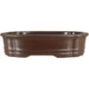 Bonsaischale 26x20x6.5cm Dunkelbraun Rechteckig Unglasiert -Pflanzen-Bonsai-Shop s26 021 db