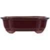 Bonsaischale 25.5x20.5x8cm Weinrot Sonstige Form Glasiert -Pflanzen-Bonsai-Shop s26 821 wr
