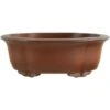 Bonsaischale 17x13x6cm Masteredition Antik Braun Lotusförmig Unglasiert -Pflanzen-Bonsai-Shop y17 883 b
