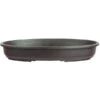 Bonsaischale 40x28x6cm Dunkelbraun Oval Kunststoff -Pflanzen-Bonsai-Shop z ps o40 db
